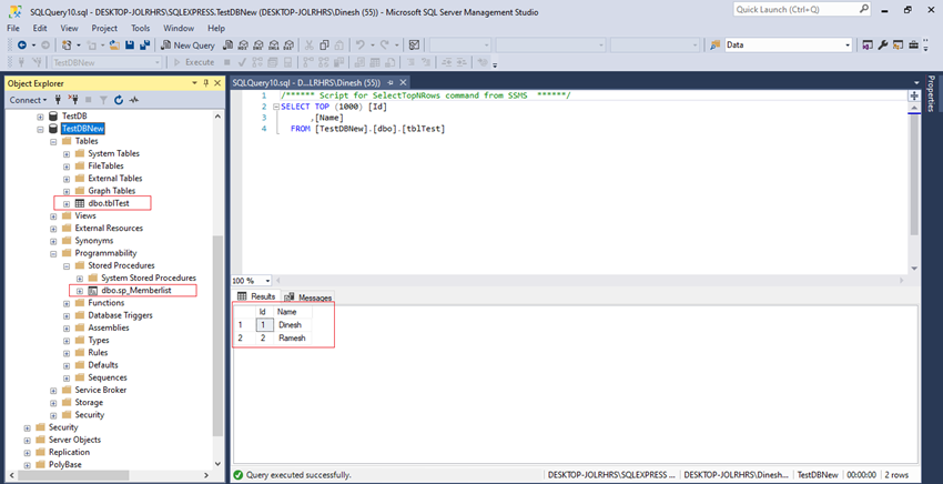Create Database with Pre-Defined Schema - SQL Server
